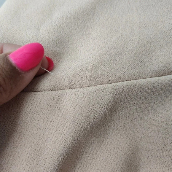 Boohoo Beige Surplice V-neck Mini Dress Women Size 16 Short Sleeve FLAW - Picture 8 of 8